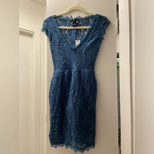 Aritzia Babaton Blue Lace Dress - Size 00